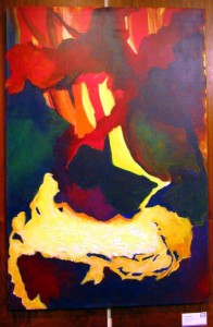 Wieviel Schatten braucht das Licht? Acryl auf Lw. 100x80 cm